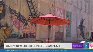 Downtown Waco unveils new, colorful Pedestrian Plaza