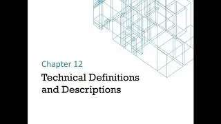 Chapter 12: Technical Definitions and Descriptions