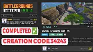 Bgmi wow Parkour Creation Code 34243 Journey through the west 1 #bgmi #bgmilive #pubg #pubgmobile 