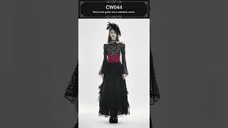 Dark in Love Madeline Blood Red Corset Belt with Cross - CW044