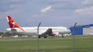 SmartLynx Estonia A320 takeoff from Tallinn airport