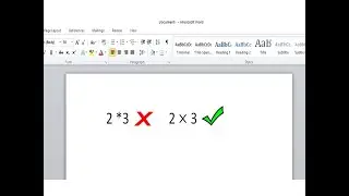 Как набрать символы (знаки) умножения в Word | Написать умножение в Word
