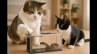 Funny Cat Videos &ndash; R Pang Cat vs Snake showdown unfolds? 🐍🐱#cat #CatVsSnake #trending