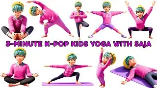 3-Minute K-Pop Kids Yoga with Baby Saja | Move to the Beat!