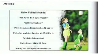 H&ouml;ren und Lesen A1 | Goethe Zertifikat A1 | Exam preparation with answers at end.