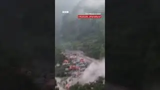 Cloudburst causes major flashflood in Uttarakhand | BBC News India