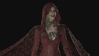 Bela Dimitrescu Red Dress Human Face Model Viewer Resident Evil 8