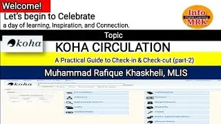 Koha circulation checkout and checkin practical video #infomrk #circulation