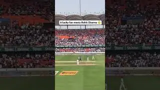A fan invades the pitch and touches Rohit Sharma's feet in Hyderabad 🥹