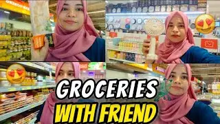 Grocery Shopping with my friend 🛒🛍️ 