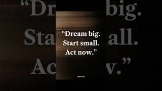 Dream big. Start small. Keep going.&rdquo;#DreamBigStartSmall #Motivation #SuccessMindset #KeepGoing