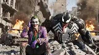 Unexpected Team-Up 😱 A Dark, Epic Battle: Batman & Thor Take Down Joker and Venom