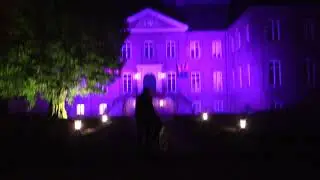 Lightshow in the garden of castle Arcen.