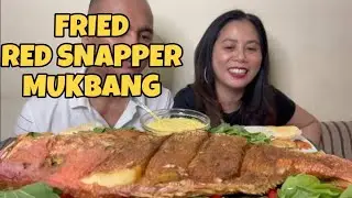 Healthy FRIED RED SNAPPER Eating Show💛! | Seafood Mukbang | Pinoy Mukbangers | Eating Show in Qatar