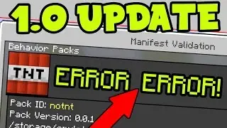 MINECRAFT PE 1.0.0 UPDATE Addon and Behavior Pack DELETE ADDONS! ERROR DETECTION! (MCPE 1.0 Update)