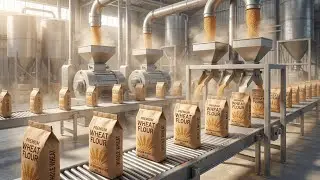 Inside the Flour Factory: From field harvesting Wheat to Packaged Flour (Full Process)