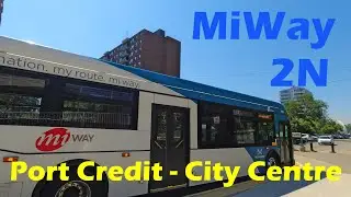 4K MiWay Bus 2N Ride from Port Credit to City Centre Transit Terminal (Duration 26min)