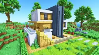 BLOCK CRAFT 3D : How To Build a large modern House Tutorials (Easy) #51
