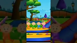 Five Little baby jumping #AnuRhyames💖#shorts