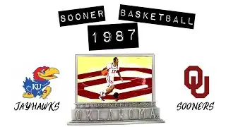 1987 #20 Kansas at #16 Oklahoma Basketball. TV Play By Play. Full Game. 1/15/1987.