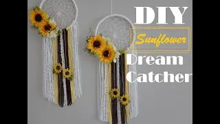 DIY Sunflower Dream catcher | Wall hanging Home Decoration | Huong Harmon