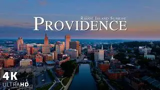 Providence, RI | Sunrise Aerial Scenic Film - Peaceful Relaxing Music (4K UltraHD)