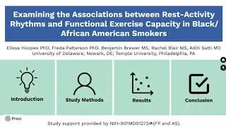 Rest-Activity Rhythms and Functional Exercise Capacity in Black Smokers - Hoopes et al., SBM 2021