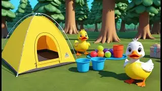Duck Sleeps in Tent 🦆⛺ | 3D Animated Nursery Rhyme for Kids