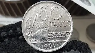 MOEDA ESCASSA 50 CENTAVOS ANO 1967 SORTUDO VOC&Ecirc; TEM ESSA? OLHA O VALOR $ 10 A 30 REAIS 💰 DEUS &Eacute; FIEL