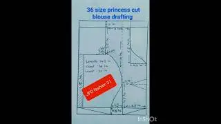 princess cut blouse 🤩36 size princess cut blouse drafting #princesscutblouse #shorts #viralvideo