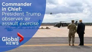 Trump observes military drill after signing $716 billion defence bill