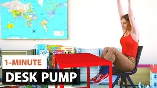Desk Pump Routine | 1-minute office desk exercise | Wakeout