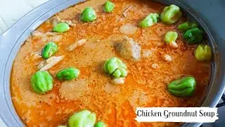 How to make the most popular Ghanaian Christmas Chicken Groundnut Soup|| Ghana Nkatekwan