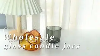 Wholesale large capacity multi-colored glass candle jars Candle containers#candleholder
