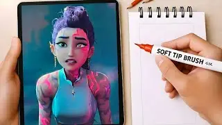 RUMI'S DEMON FORM GLOW UP! 🔥 Drawing Her ULTIMATE K-POP Huntrix Look! 👹