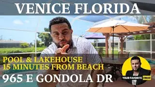 Tour This $529K Waterfront Pool Home in Venice FL | Includes Boat, Hot Tub & Lake Views!