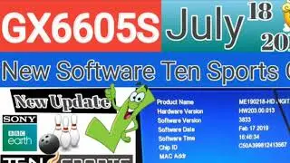 GX6605S 7 New Software Update| Sony Network Ok| July 2019