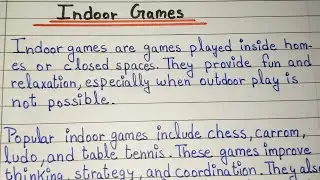 Essay on Indoor Games in English | Essay Writing