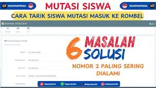 CARA MUTASI SISWA MASUK KE DAPODIK | permasalahan dan solusinya