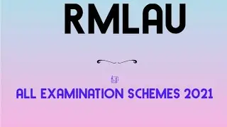 Rmlau Examination Schemes L.L.B 2021