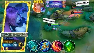 NOVARIA VS META LANCELOT ASSASSIN JUNGLER! NOVARIA BUILD EMBLEM COUNTER LANCELOT | MLBB