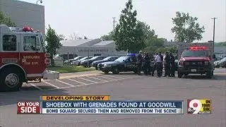 Three grenades found in Goodwill dropoff