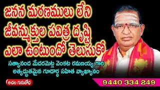 జనన మరణములు లేని జీవన్ముక్తుల పవిత్ర దృష్టి... Achala Bodha (Atma Bodha), Telugu Pravachanam TV