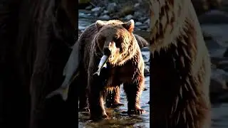 Grizzly Bear vs Fish &ndash; Real Hunting Moment! 🐻🔥#wildlife  #bear