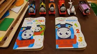 Reading Thomas and friends color and number books