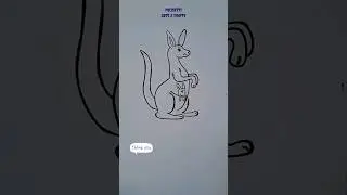 How to Draw Kangaroo Easy #shorts #ytshorts #youtubeshorts #shortvideo #outlinedrawing #viral