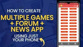 Create Multiple Games + Forum + NEWS App (No Coding)// AppCreator24 Full Tutorial in 2023