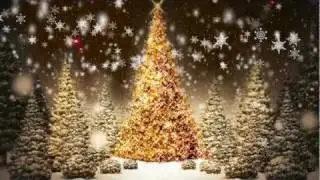 Snowflakes Falling Christmas Trees Motion Graphic Video Loop Free Download