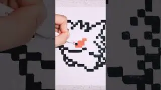Hand Drawn Pixel Art - Drawing GENGAR! #pixelart #pokemon #gengar #draw #art #shorts