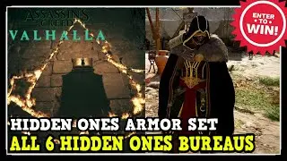 Assassin's Creed Valhalla All 6 Hidden Ones Bureaus & Hidden Ones Armor Set & Bayek Easter Egg